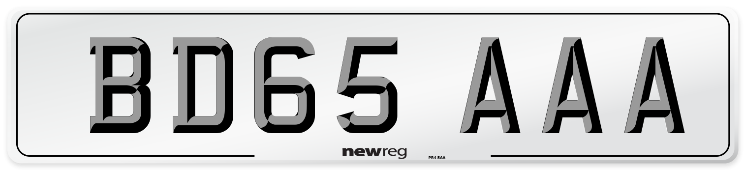BD65 AAA Number Plate from New Reg